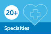 graphic that says 20+ specialties