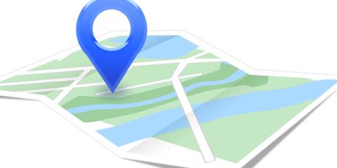 an illustration of a map with a location marker